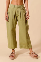 SO ME Mid Rise Wide Leg Chino Pants With Pockets - kinko