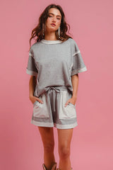 BiBi French Terry Knit Shorts with Side Pocket - kinko