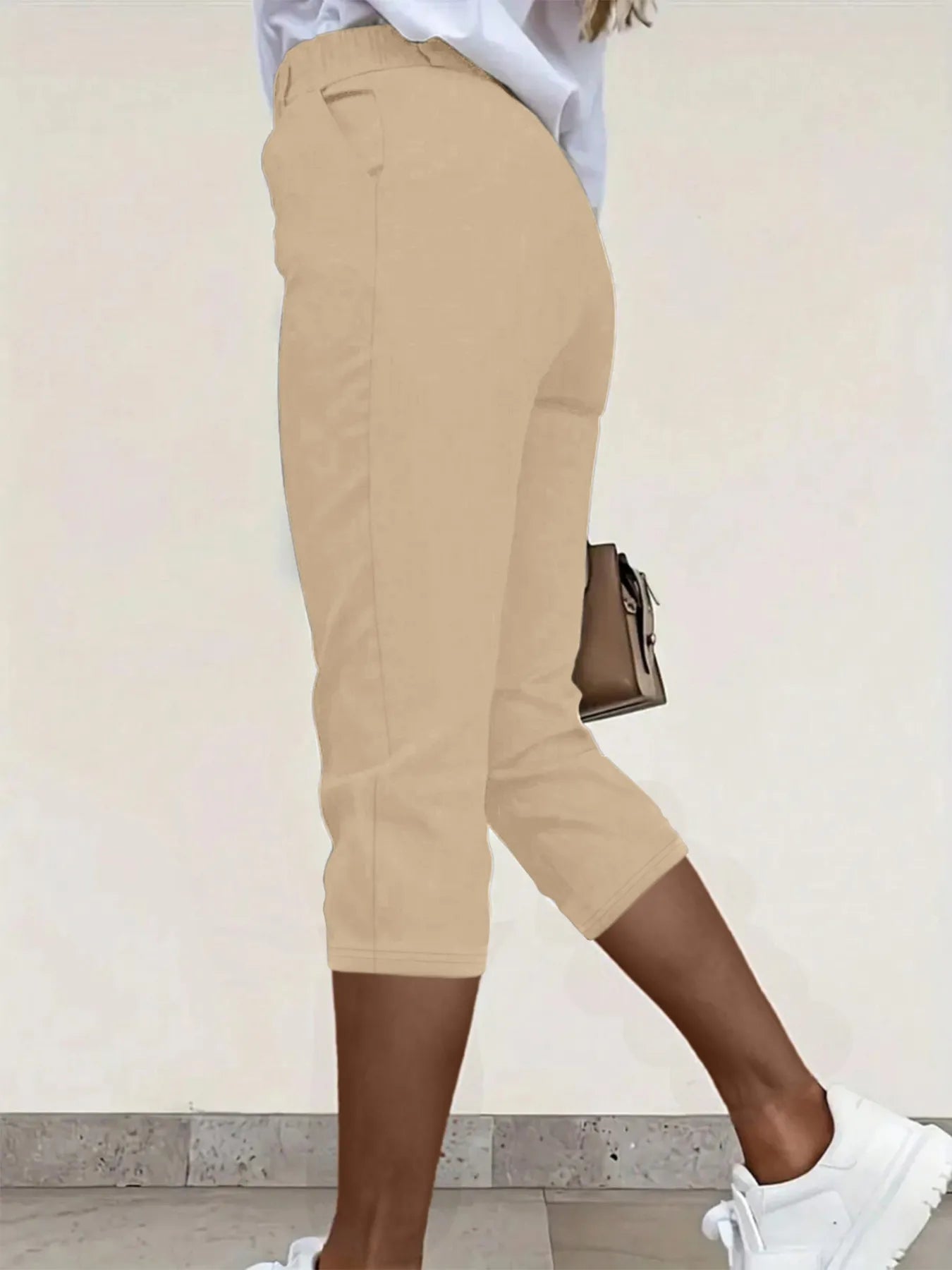Pleated Detail Pants with Pockets - kinko