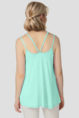 Basic Bae Bamboo Scoop Neck Double Spaghetti Straps Cami - kinko