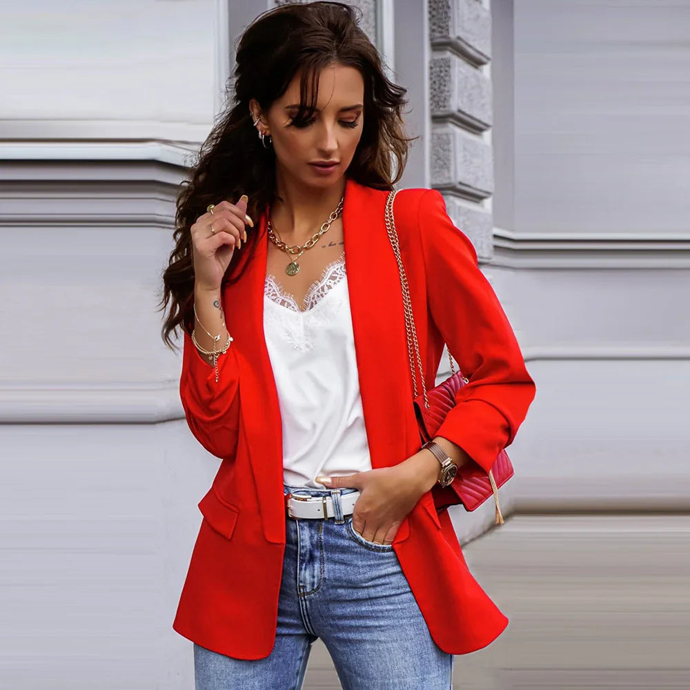 Elegant Blazer For Women Loose Blazer Jackets - kinko