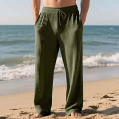 Fall Winter Men Leisure Baggy Straight Trousers