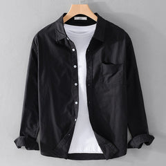 Solid Color Shirt Boys Coat Spring And Autumn Long Sleeve White Autumn Top - kinko