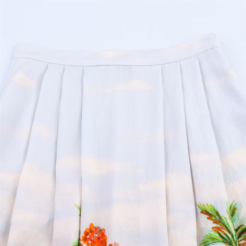 New Summer Ethnic Print Skirt - kinko