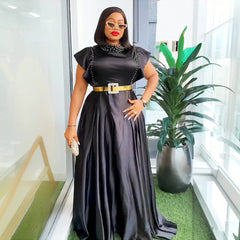 Banquet Evening Fashionable Elegant Style Rhinestone High Waist Dress - kinko