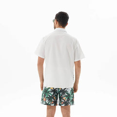 Men's Full Size Printed Short Sleeve Shirt and Shorts Set Plus Size - kinko