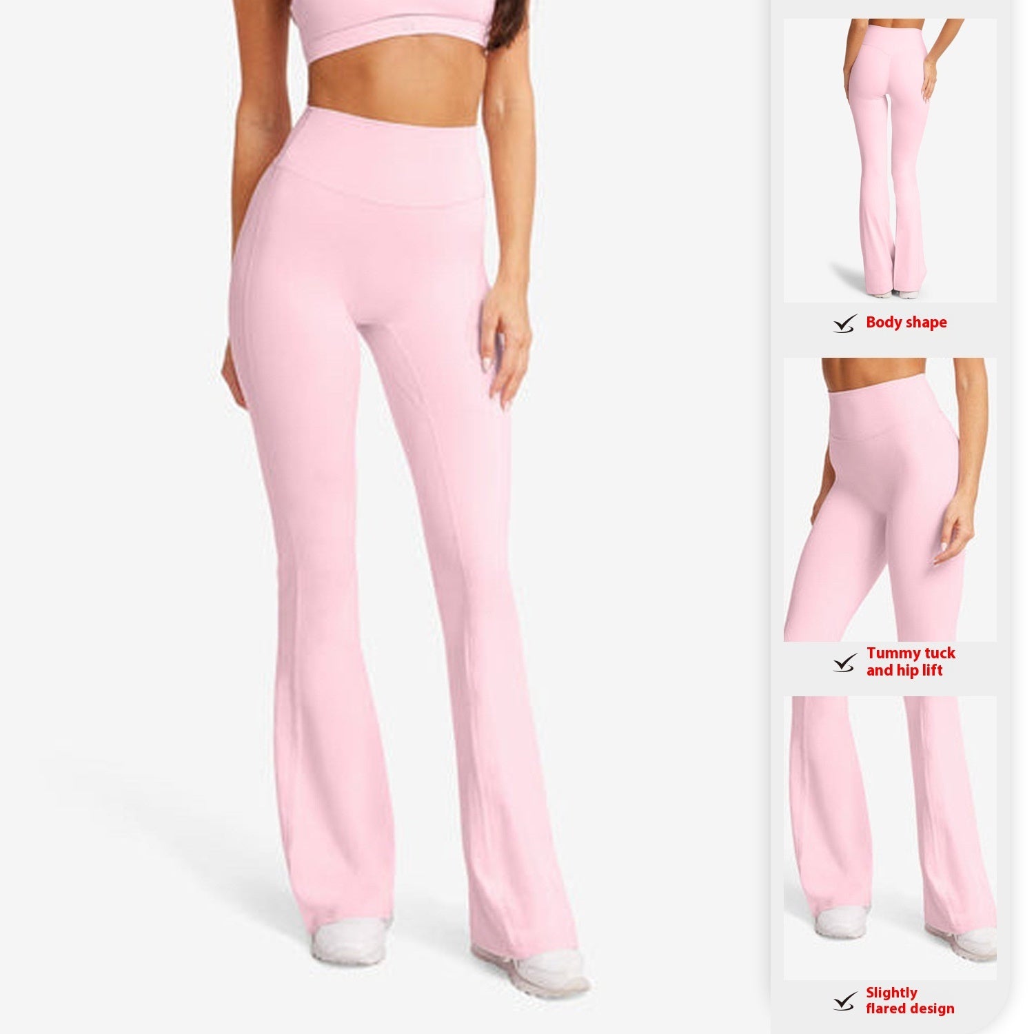 Waist Shaping Yoga Bootleg Pants - kinko