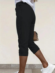 Pleated Detail Pants with Pockets - kinko
