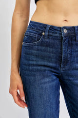 Judy Blue Full Size Tummy Control Straight Jeans Plus Size - kinko