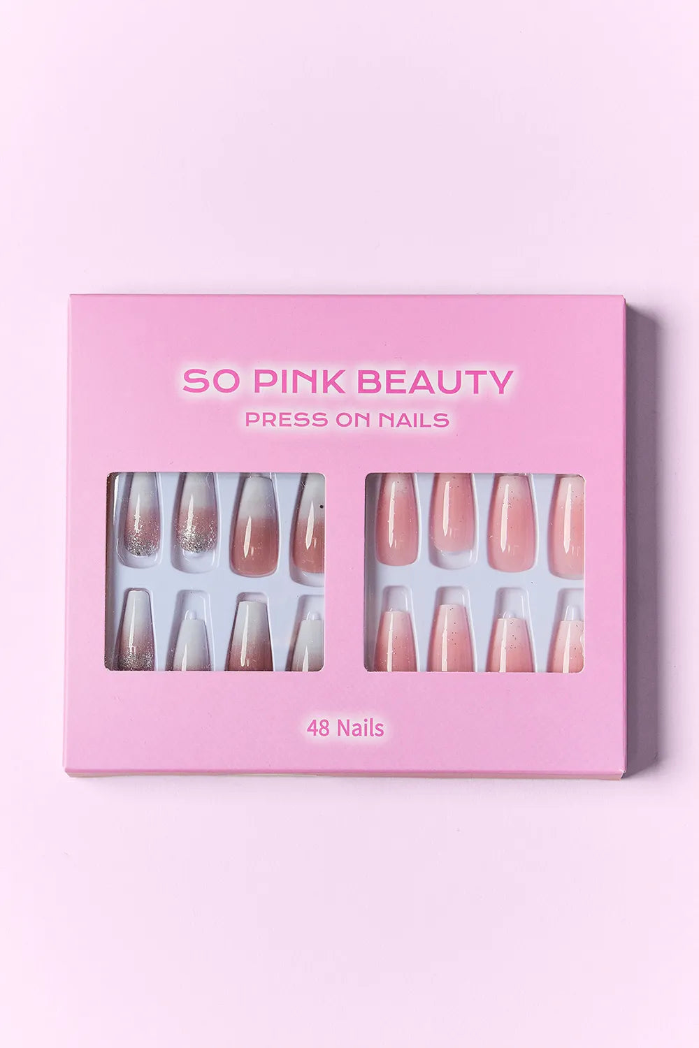 SO PINK BEAUTY Press On Nails 2 Packs - kinko