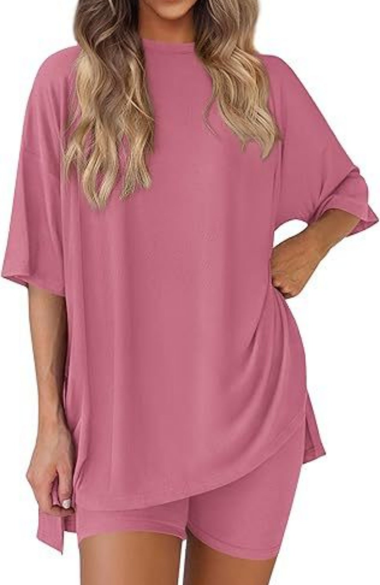 New Loose Fashion Solid Color Casual Two-piece Suit - kinko