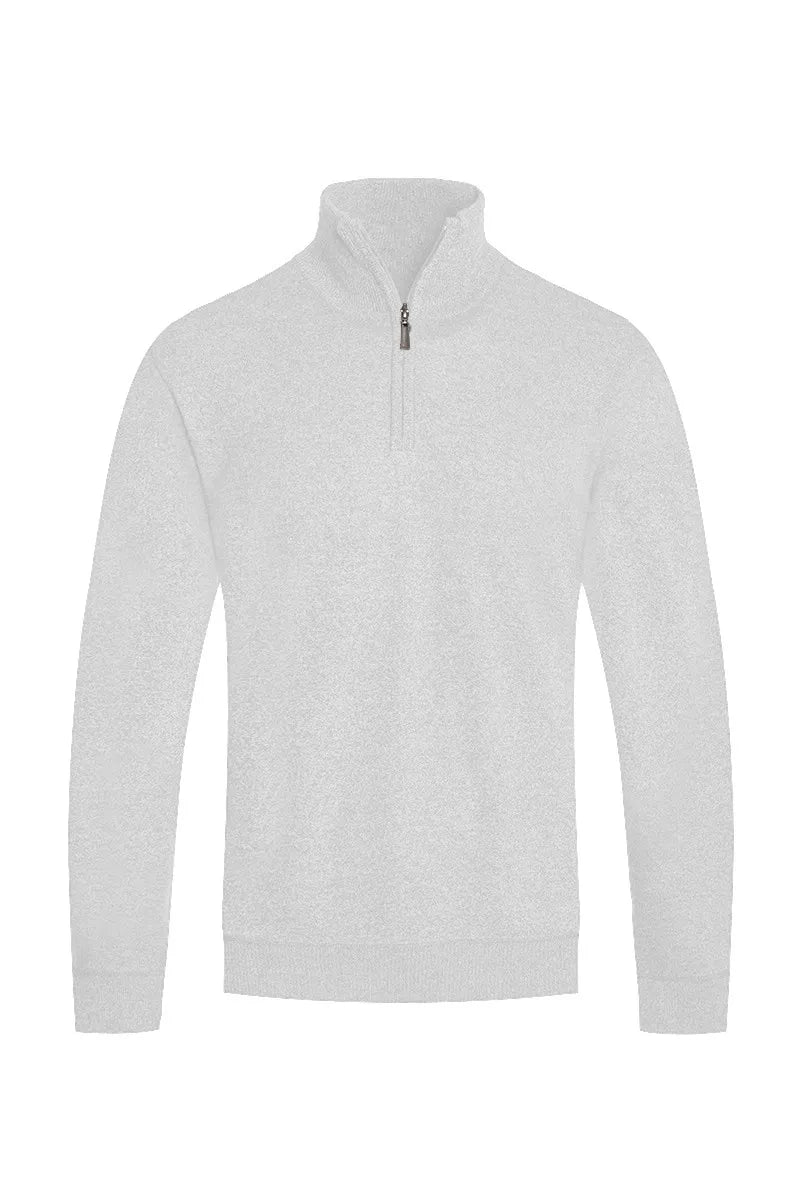 WEIV Men's Quarter Zip Long Sleeve Sweater - kinko