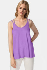 Basic Bae Bamboo Scoop Neck Double Spaghetti Straps Cami - kinko