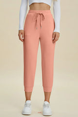 Basic Bae Full Size Air Scuba Drawstring High Waist Cropped Pants - kinko