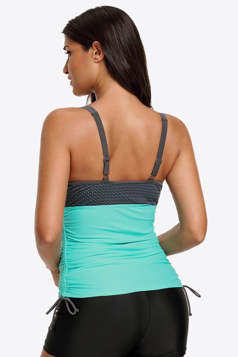 Contrast Sweetheart Neck Swim Cami - kinko