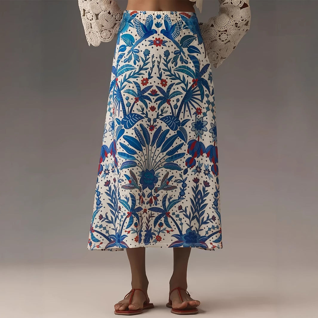 Casual Fashion All-matching Printed Skirt - kinko