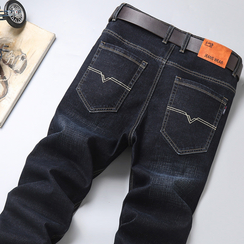 Men's Jeans Men's Loose Straight Stretch Long - kinko