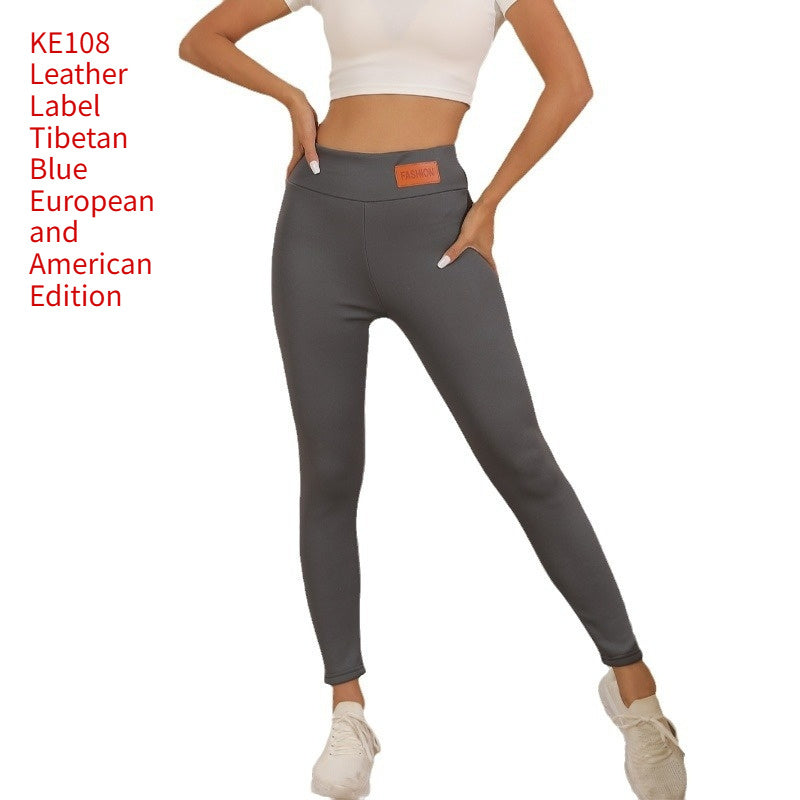 Cashmere Winter Wear High Waist Leggings For Women - kinko