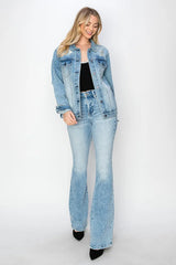 RISEN High Rise Bootcut Jeans - kinko