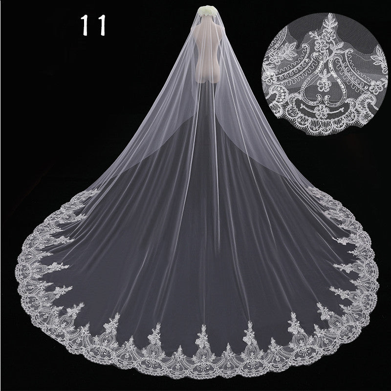 Bride Wedding Master Wedding Veil Long Long Tail - kinko