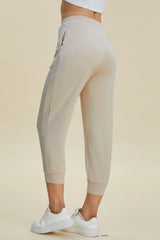 Basic Bae Full Size Air Scuba Drawstring High Waist Cropped Pants - kinko