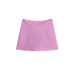 Sweet Hot Girl Design Low V Waist Slim Slimming Mini Skirt - kinko