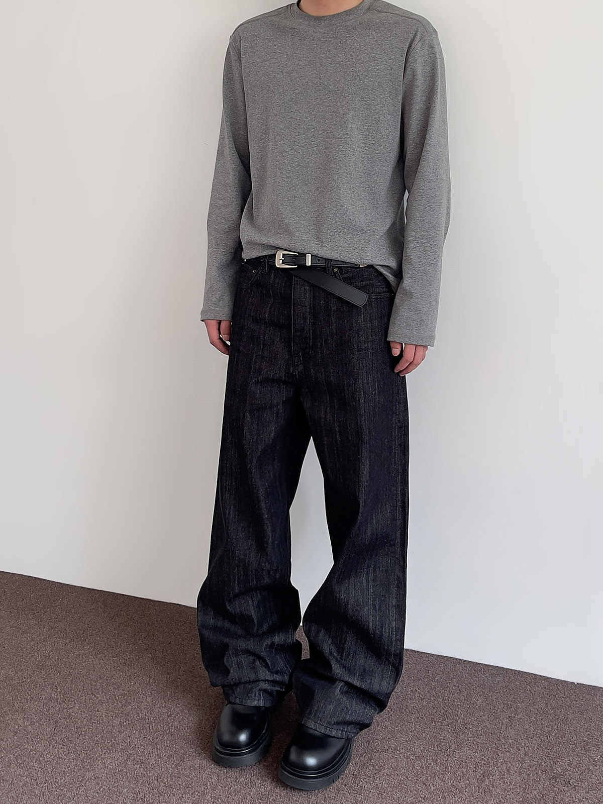 Jeans Straight Micro-pull A- Line Casual Pants - kinko