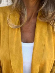 Full Size Open Front Casual Cardigan Plus Size - kinko