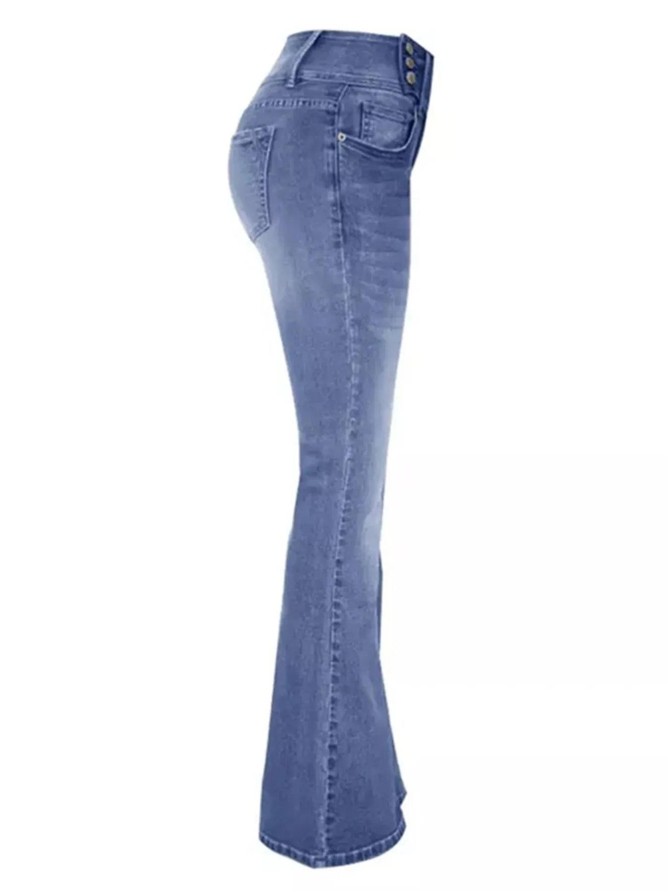 Full Size Vintage Wash Flare Jeans Plus Size - kinko