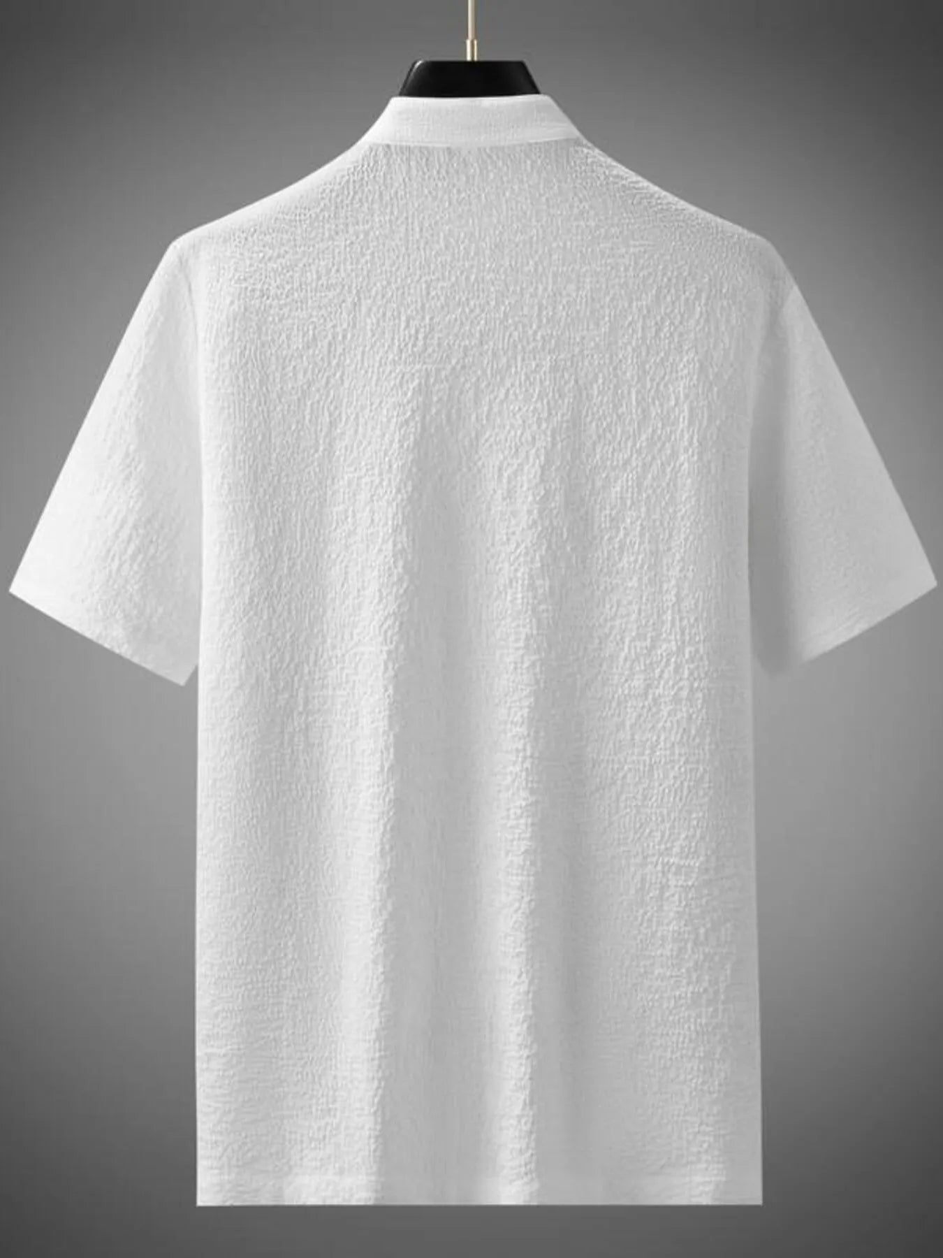 Men's Plus Size Button Up Short Sleeve Top and Pants Set - kinko