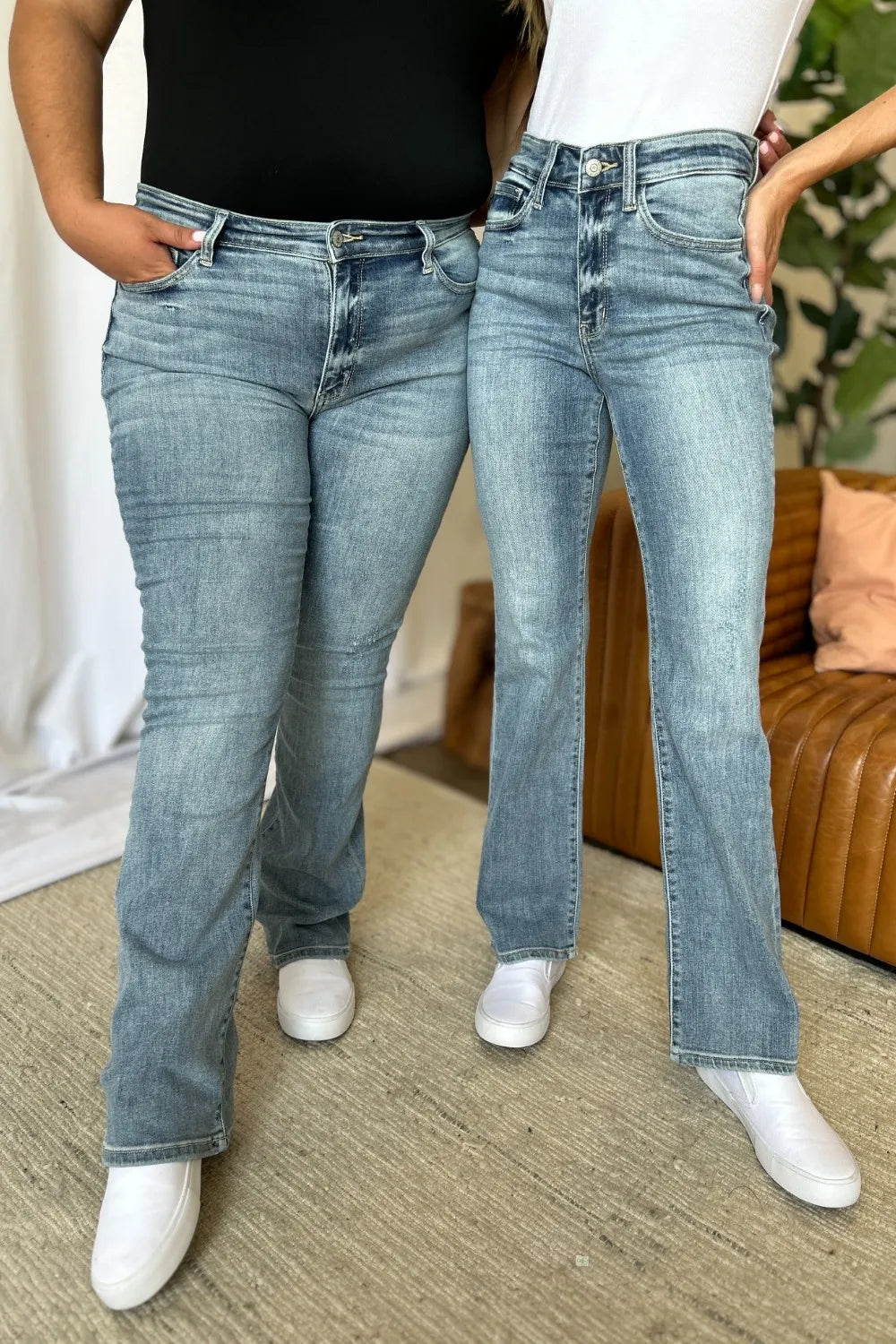 Judy Blue Full Size Medium Rise Bootcut Jeans - kinko