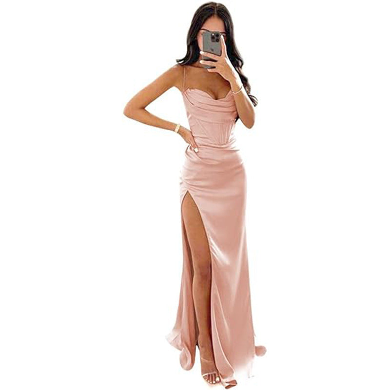 European And American Women's Clothing Sleeveless Camisole Evening Dress - kinko