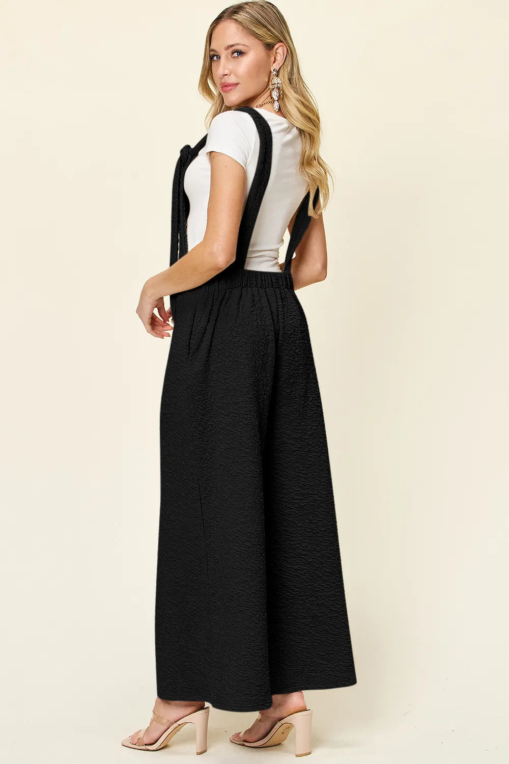 Double Take Full Size Sleeveless Wide Leg Jumpsuit - kinko