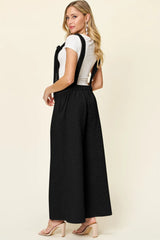 Double Take Full Size Sleeveless Wide Leg Jumpsuit - kinko