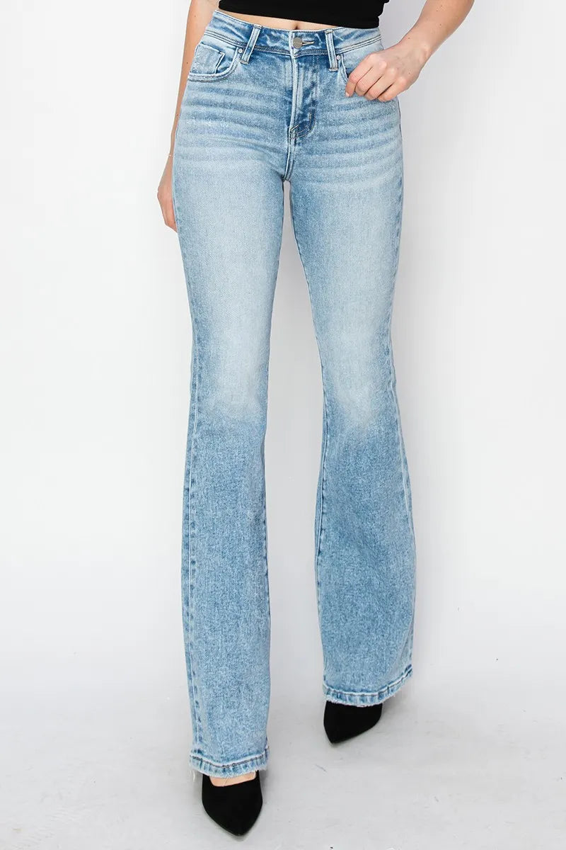 RISEN High Rise Bootcut Jeans - kinko