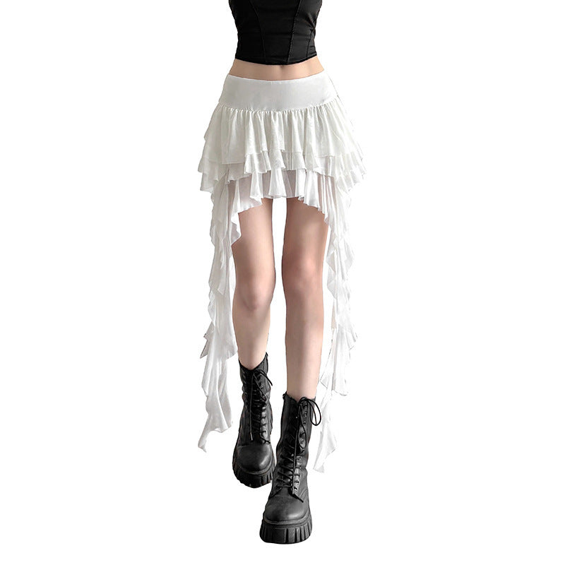 Pure Hot Girl High Waist All-matching Irregular Skirt - kinko
