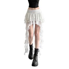 Pure Hot Girl High Waist All-matching Irregular Skirt - kinko