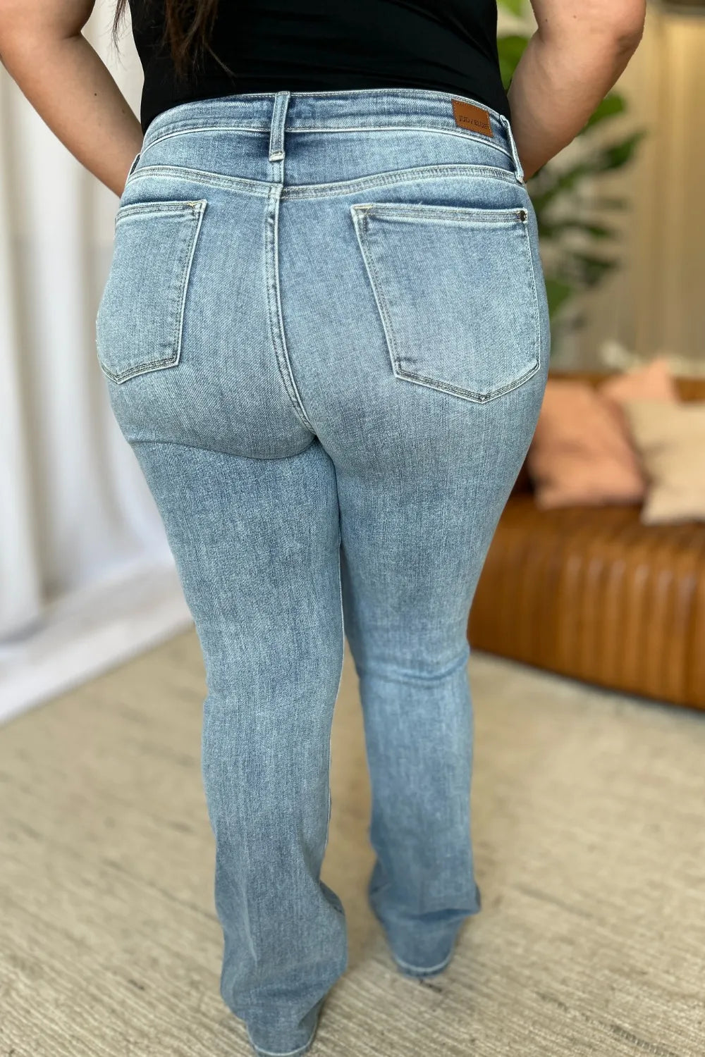Judy Blue Full Size Medium Rise Bootcut Jeans - kinko