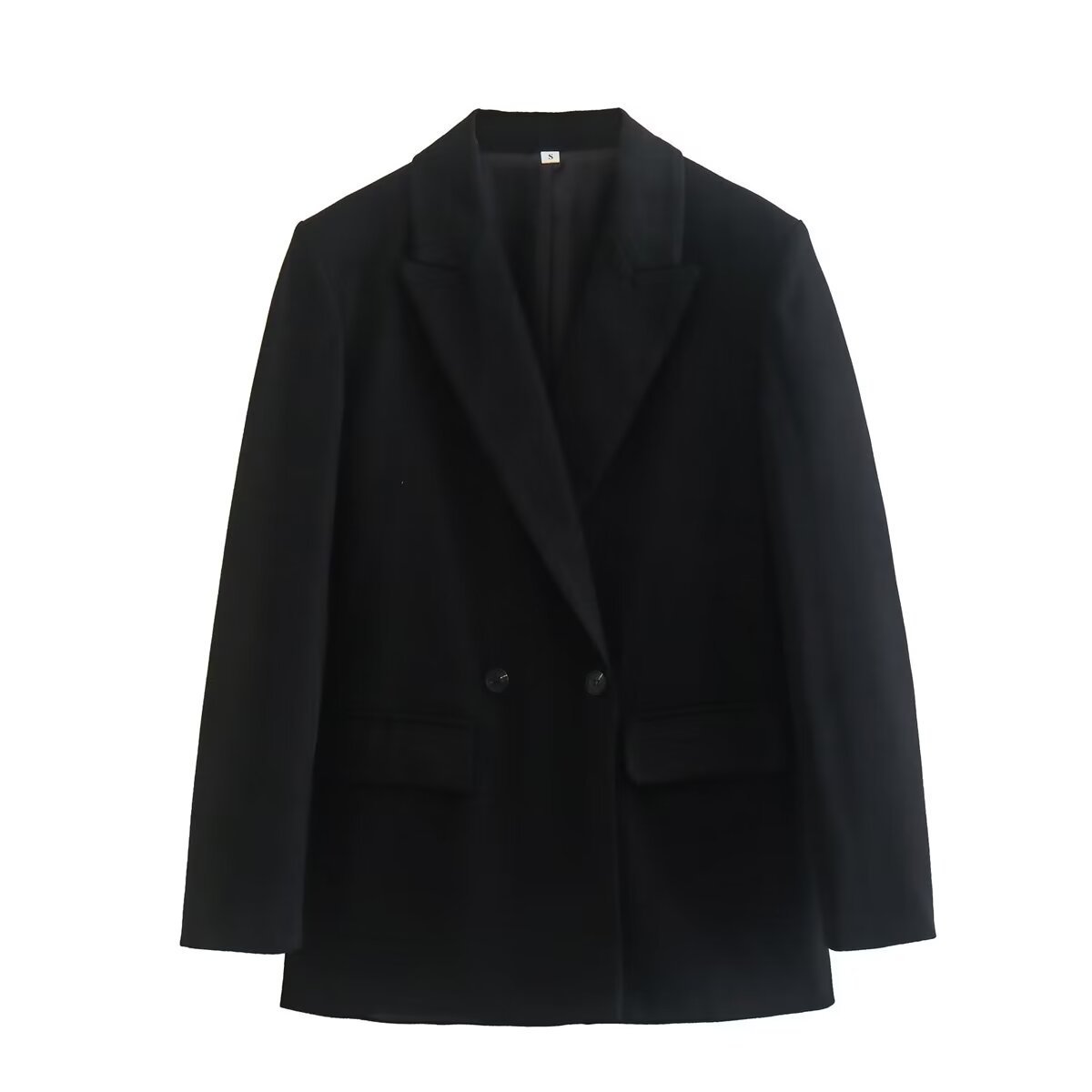 Loose Casual Double Breasted Blazer - kinko