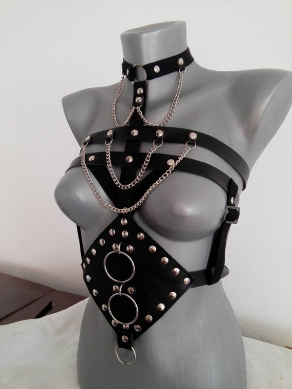 Women's Leather Perform Dance Costume Accessories - kinko