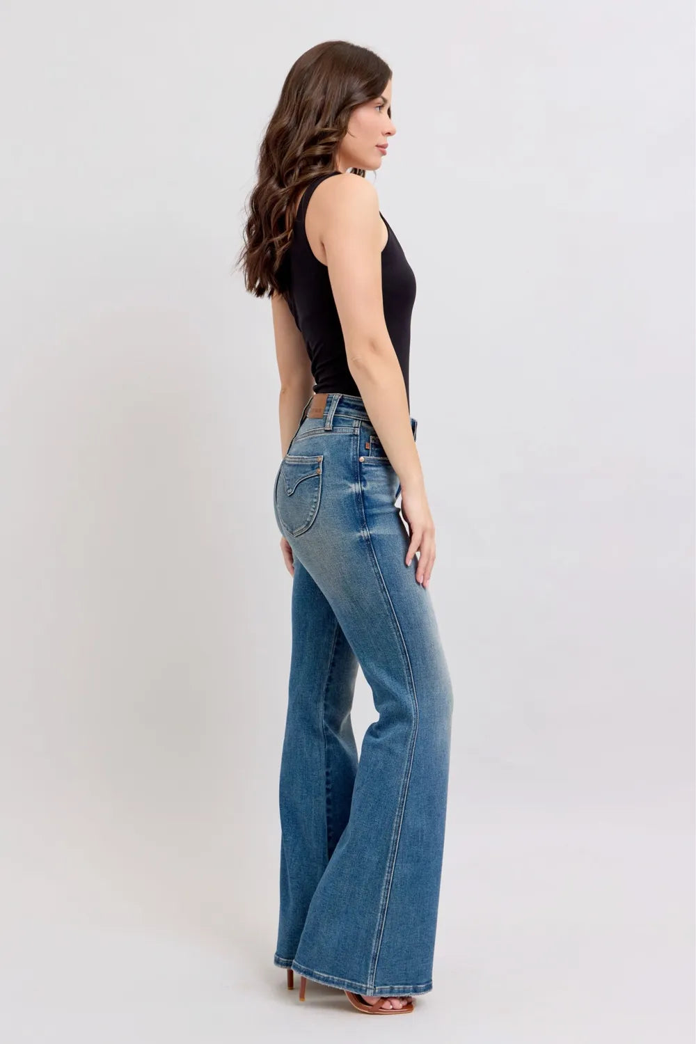 Judy Blue MR Tummy Control Vintage Wash Jeans - kinko