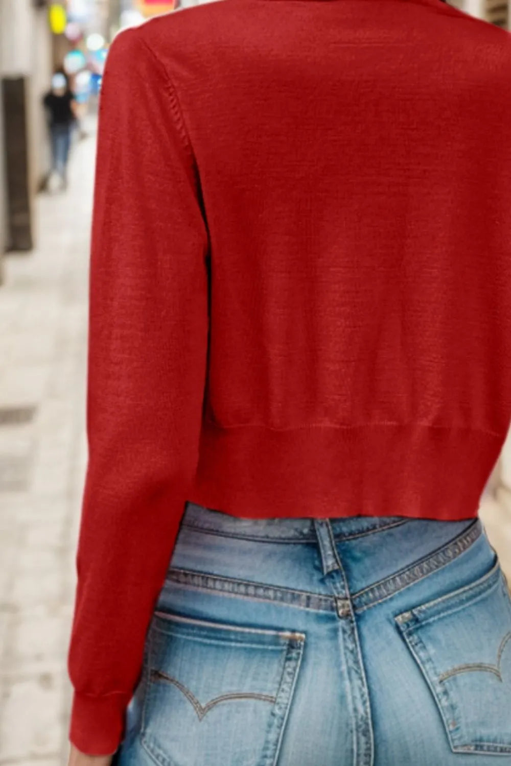 Button Up Long Sleeve Cardigan - kinko
