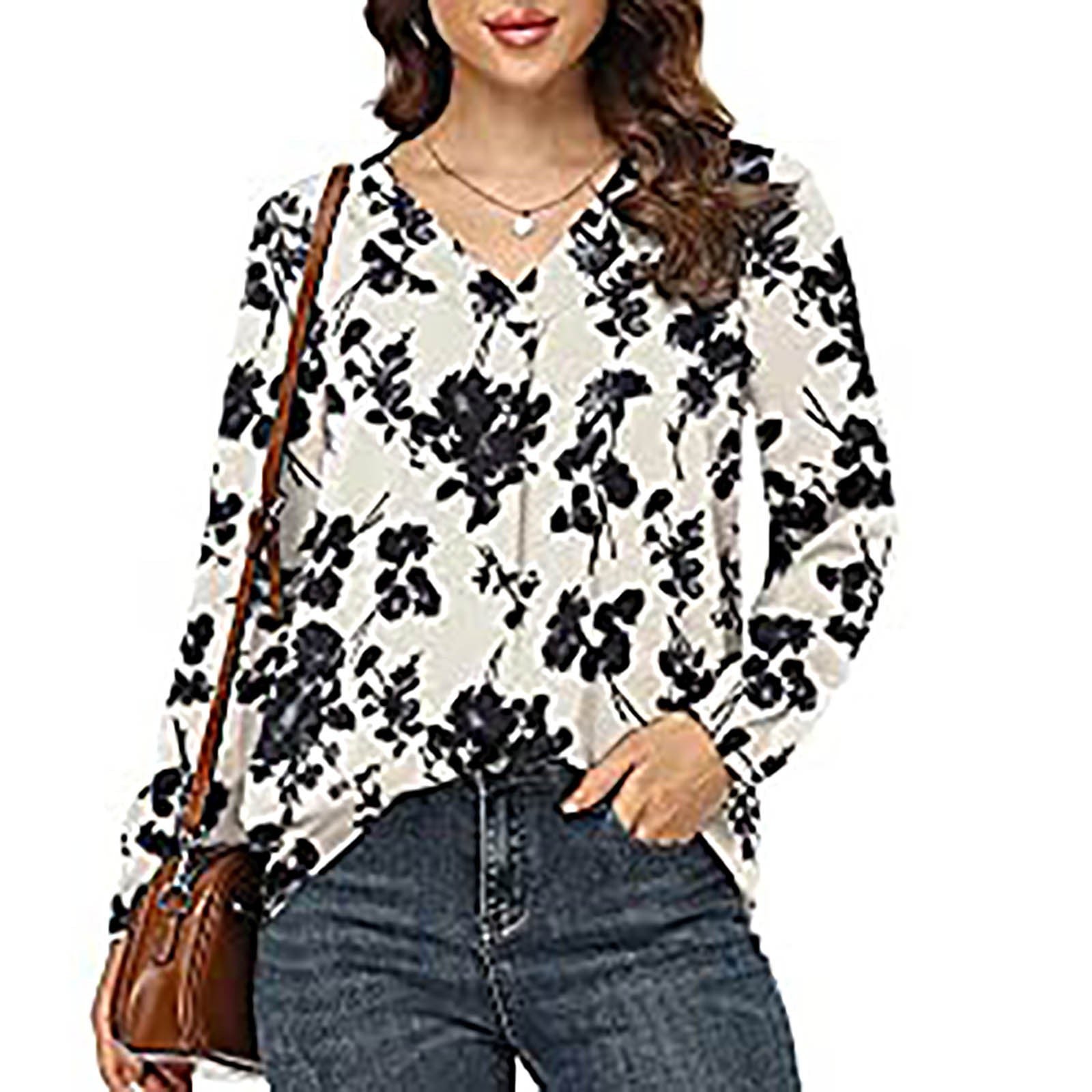 Women's Clothing Casual V-neck Temperament Top - kinko