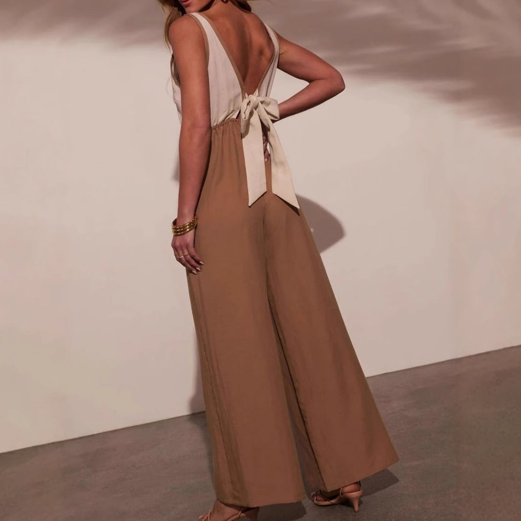 Fashion Special Multicolor Bust Jumpsuit Women - kinko