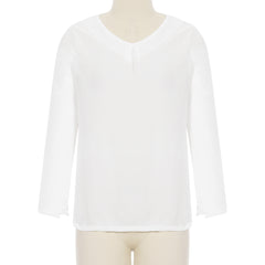 Women's Clothing Casual V-neck Temperament Top - kinko