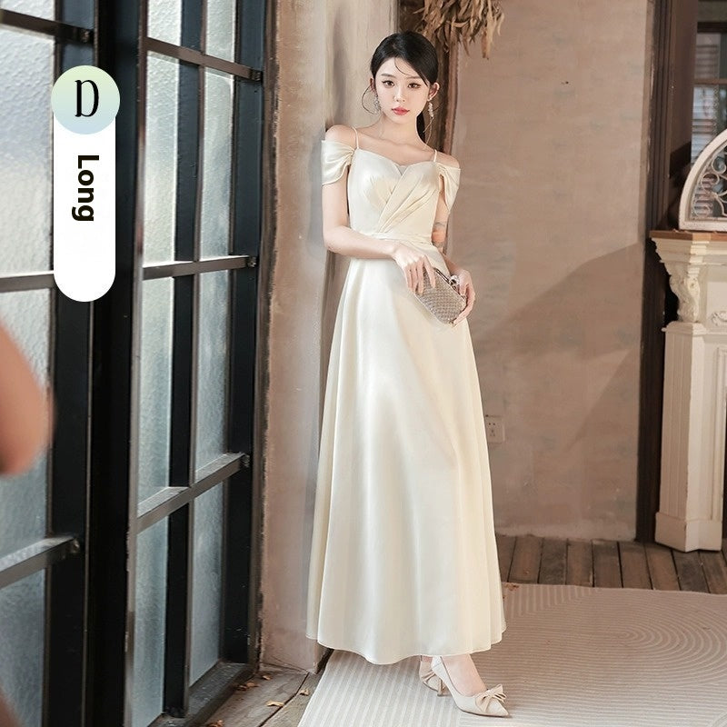 Summer Champagne Niche High-end Dress - kinko