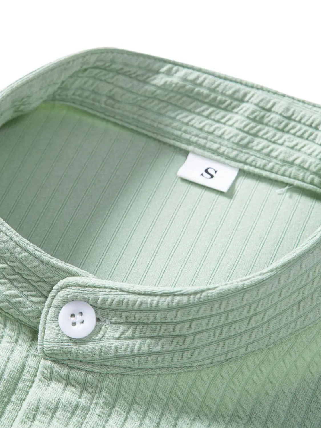 Men's Ribbed Short Sleeve Shirt and Shorts Set - kinko