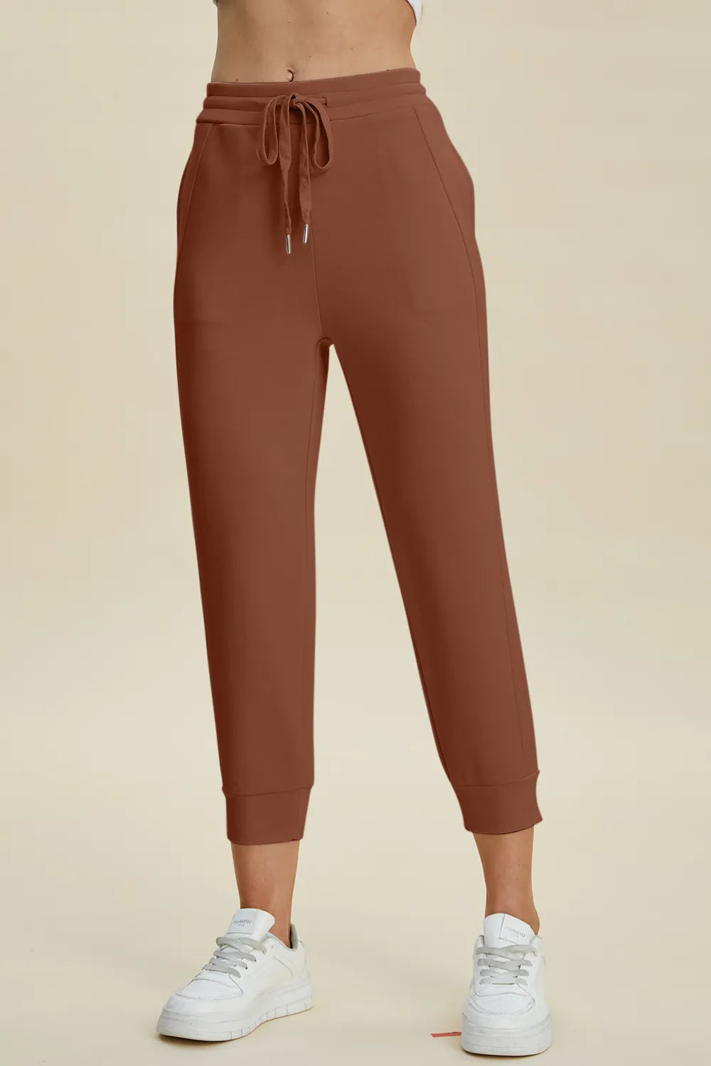 Basic Bae Full Size Air Scuba Drawstring High Waist Cropped Pants - kinko
