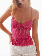 Crisscross Back V-Neck Cami - kinko