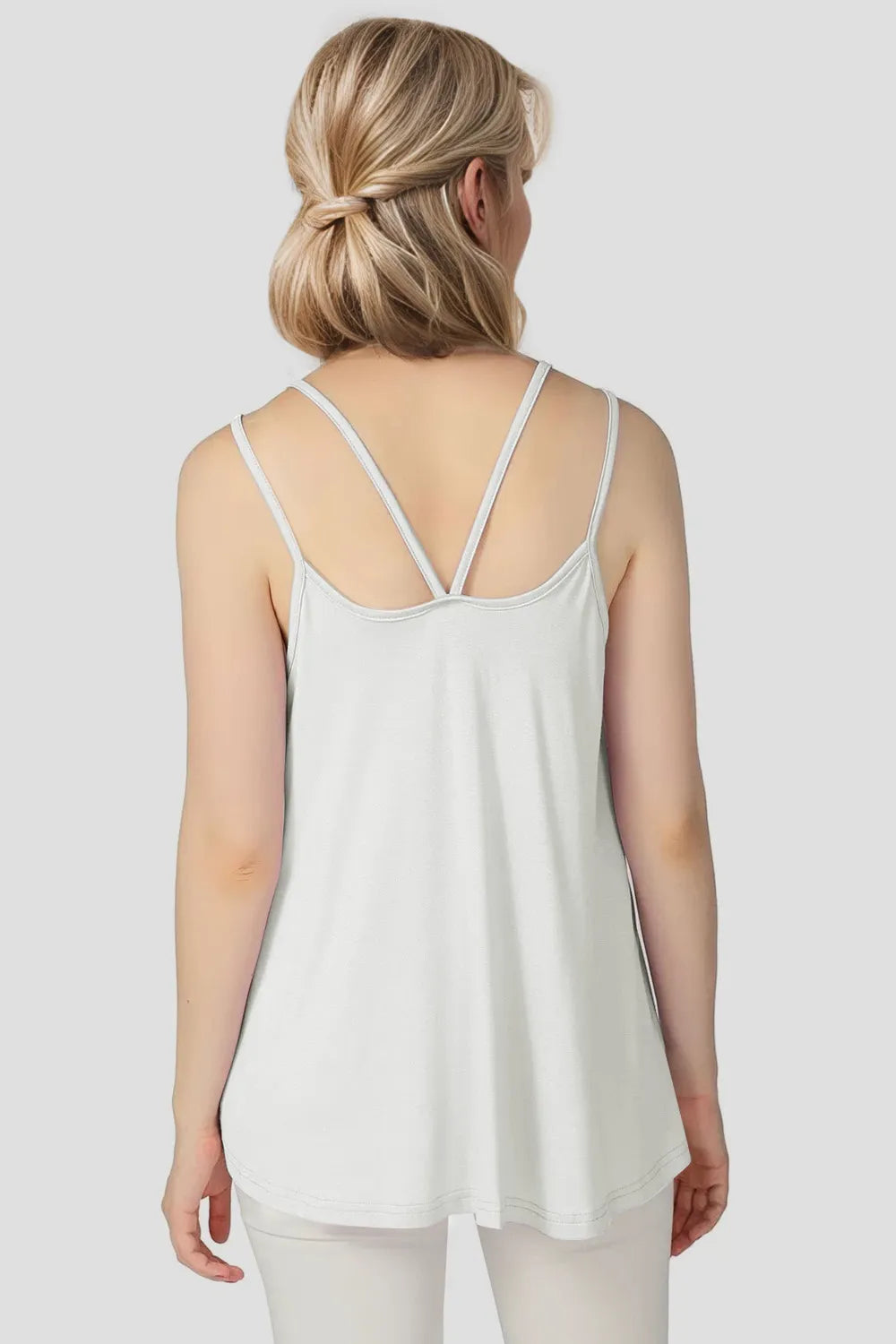 Basic Bae Bamboo Scoop Neck Double Spaghetti Straps Cami - kinko